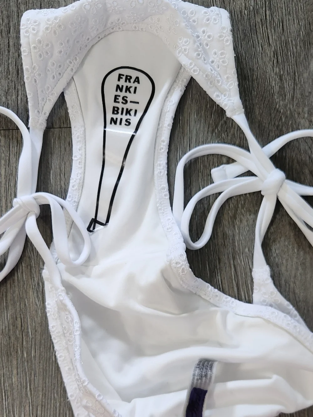New!Frankies Bikini x Pink Bridgette Eyelet Bikini Bottom‎